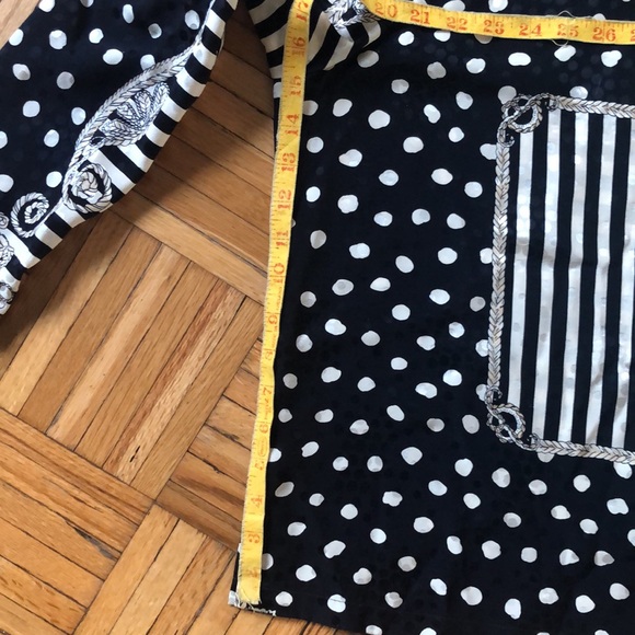 Vintage Carlisle black & cream SILK  blouse (size 12) - Picture 10 of 12